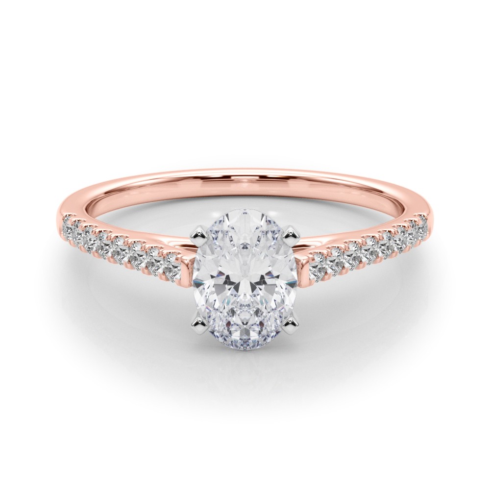 4 Prong Natural Diamond  Engagement Ring