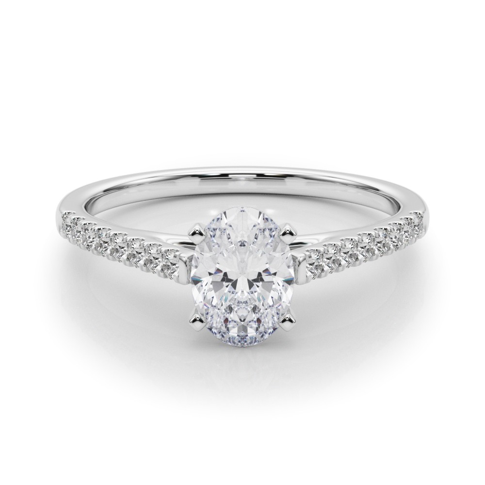 4 Prong Natural Diamond  Engagement Ring