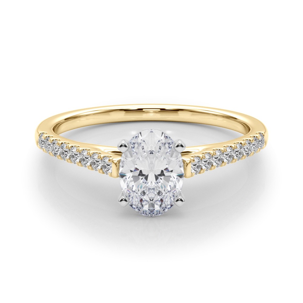 4 Prong Natural Diamond  Engagement Ring