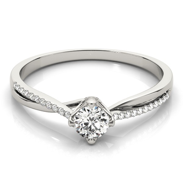 4 Prong Natural Diamond  Engagement Ring