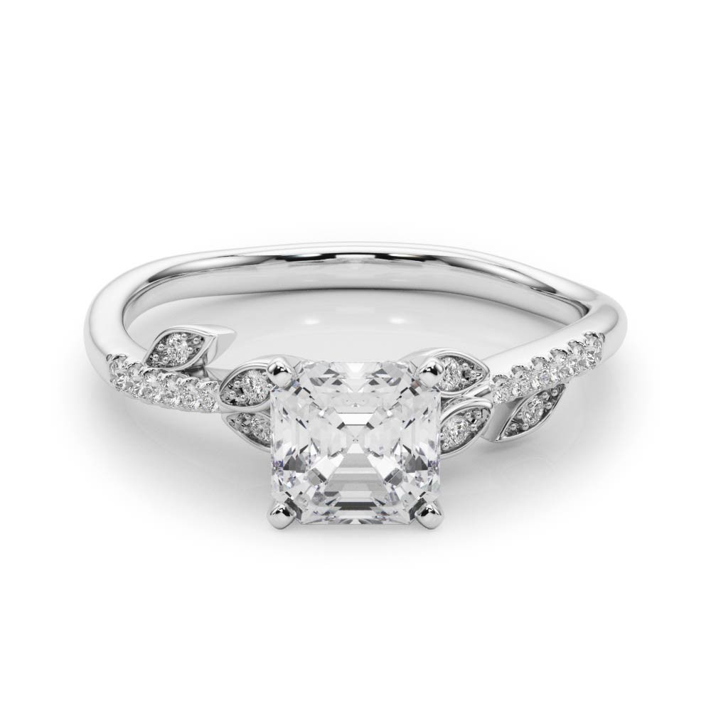 4 Prong Natural Diamond  Engagement Ring