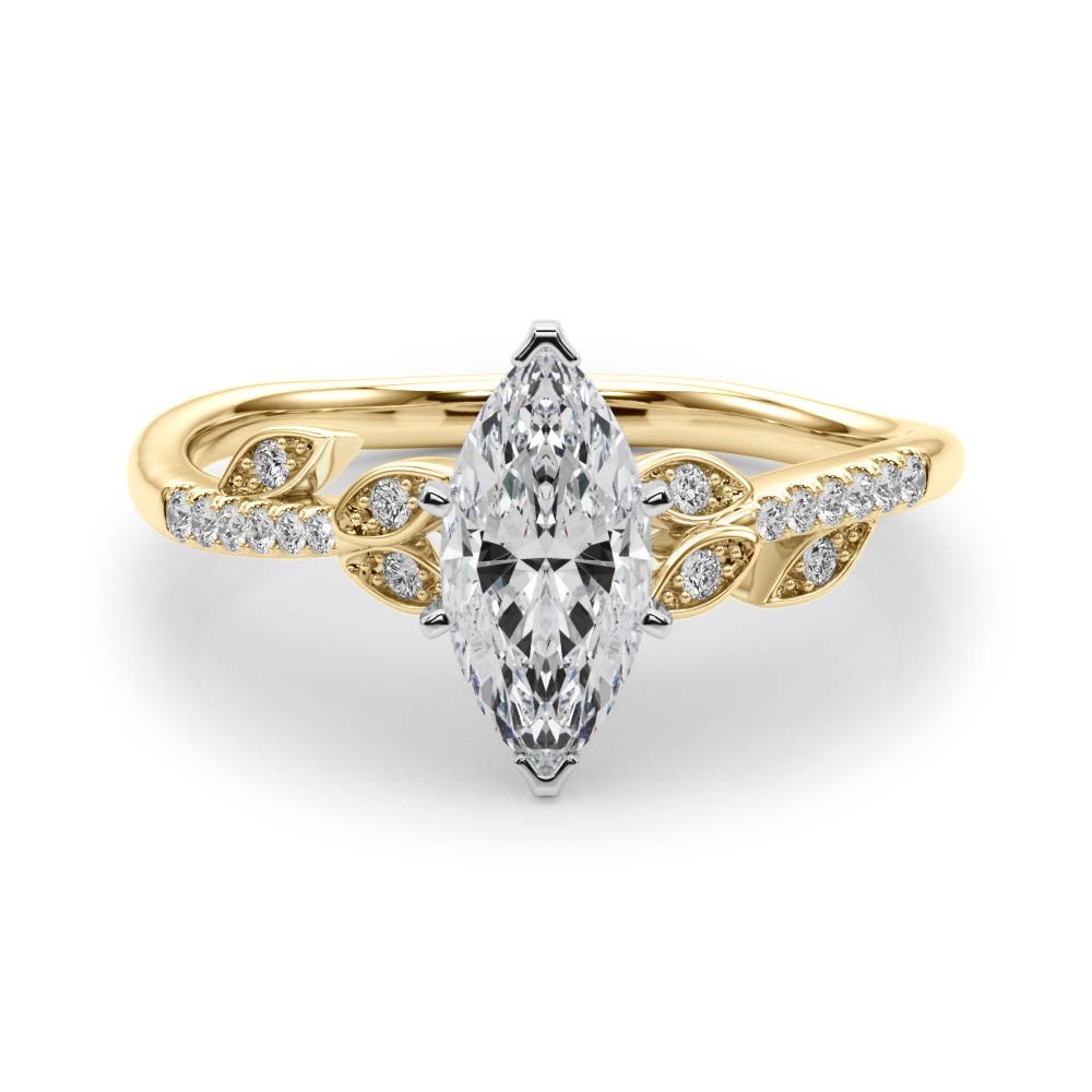 6 Prong Natural Diamond  Engagement Ring