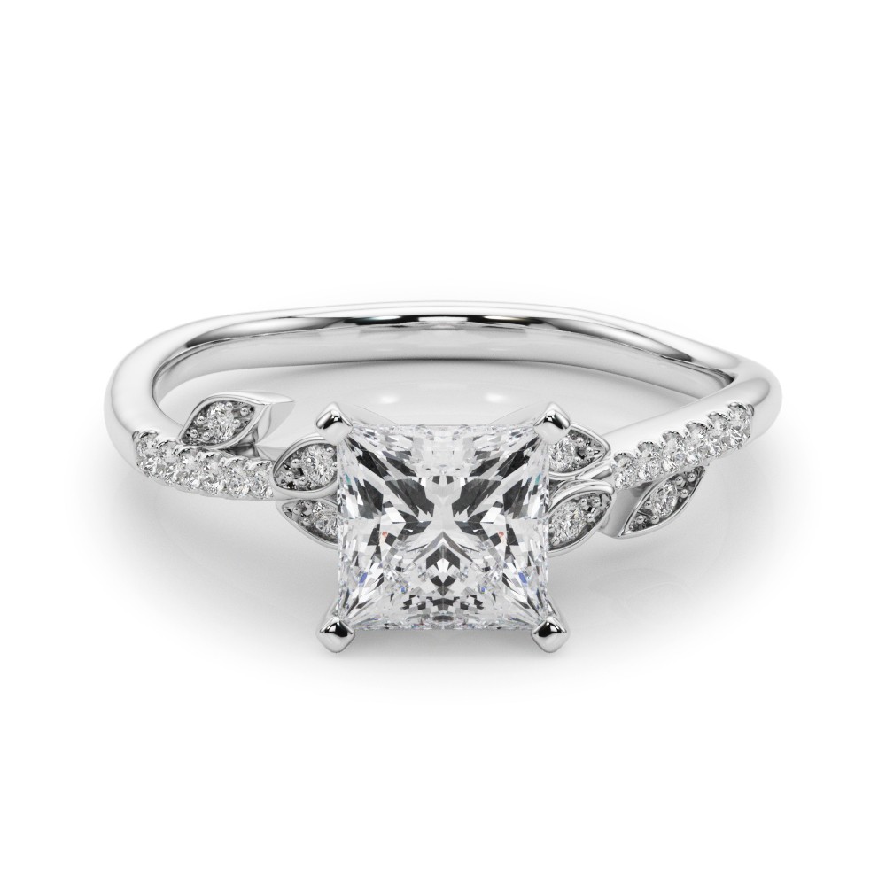 4 Prong Natural Diamond  Engagement Ring