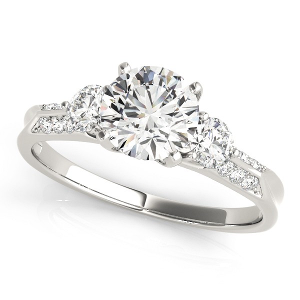 4 Prong Set Natural Diamond  Engagement Ring