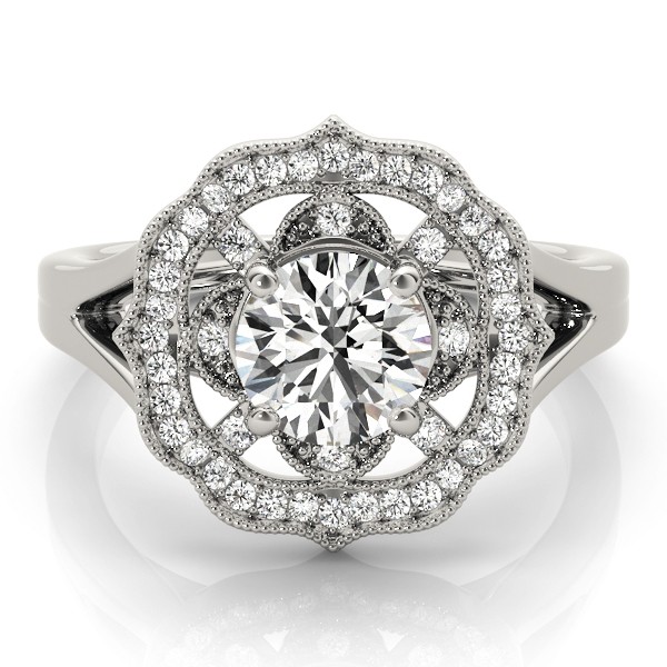 4 Prong Natural Diamond  Engagement Ring