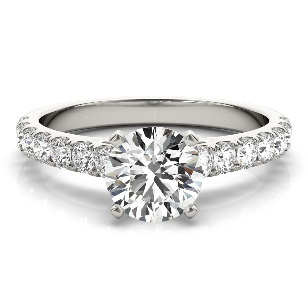 4 Prong Natural Diamond  Engagement Ring