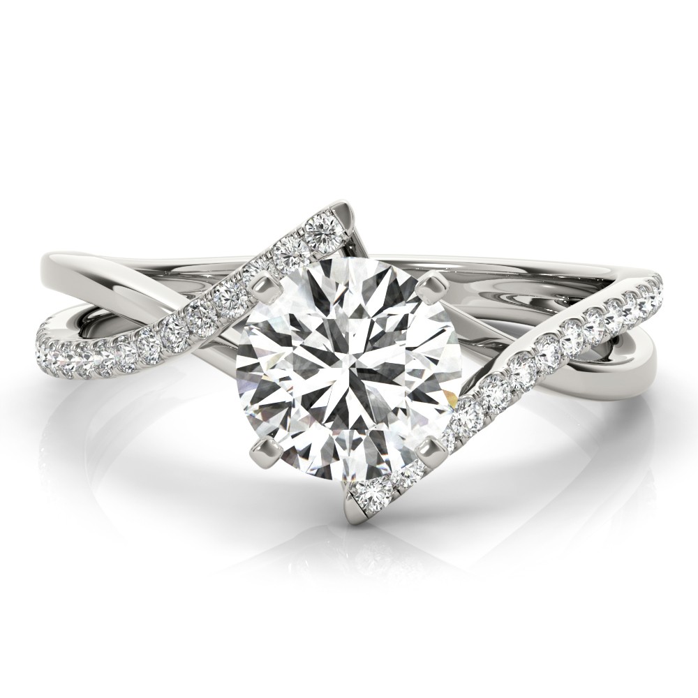 4 Prong Natural Diamond  Engagement Ring