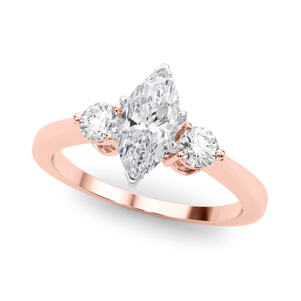 4 Prong Set Natural Diamond  Engagement Ring