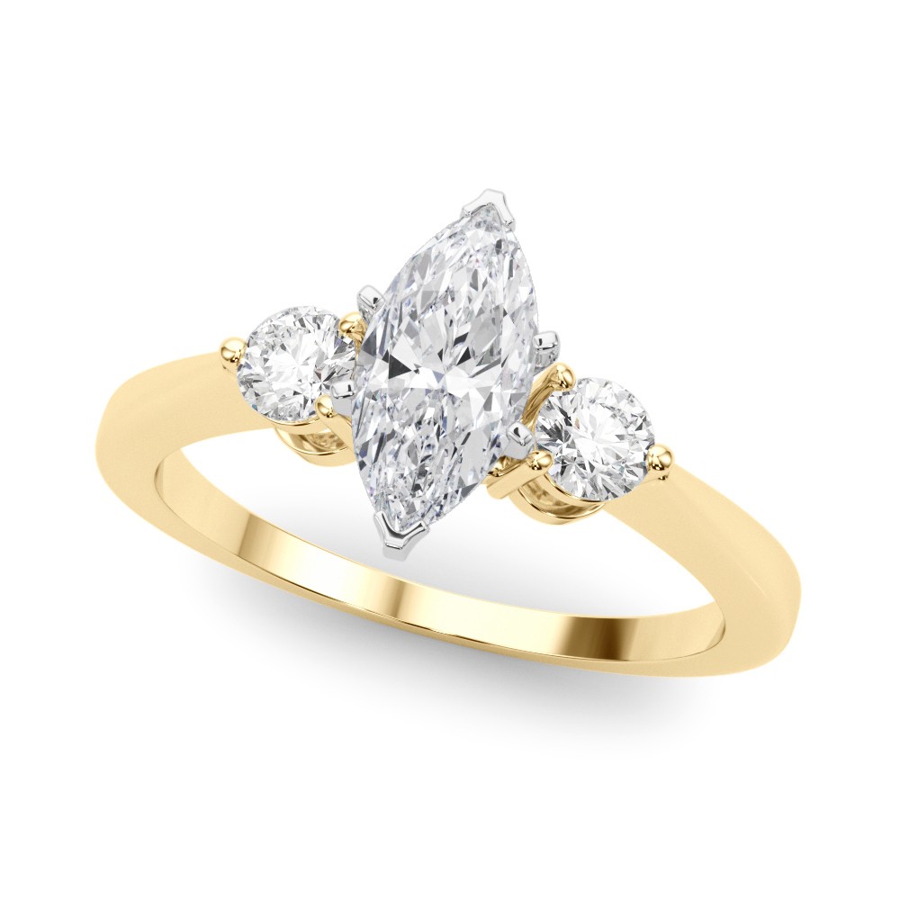 4 Prong Set Natural Diamond  Engagement Ring