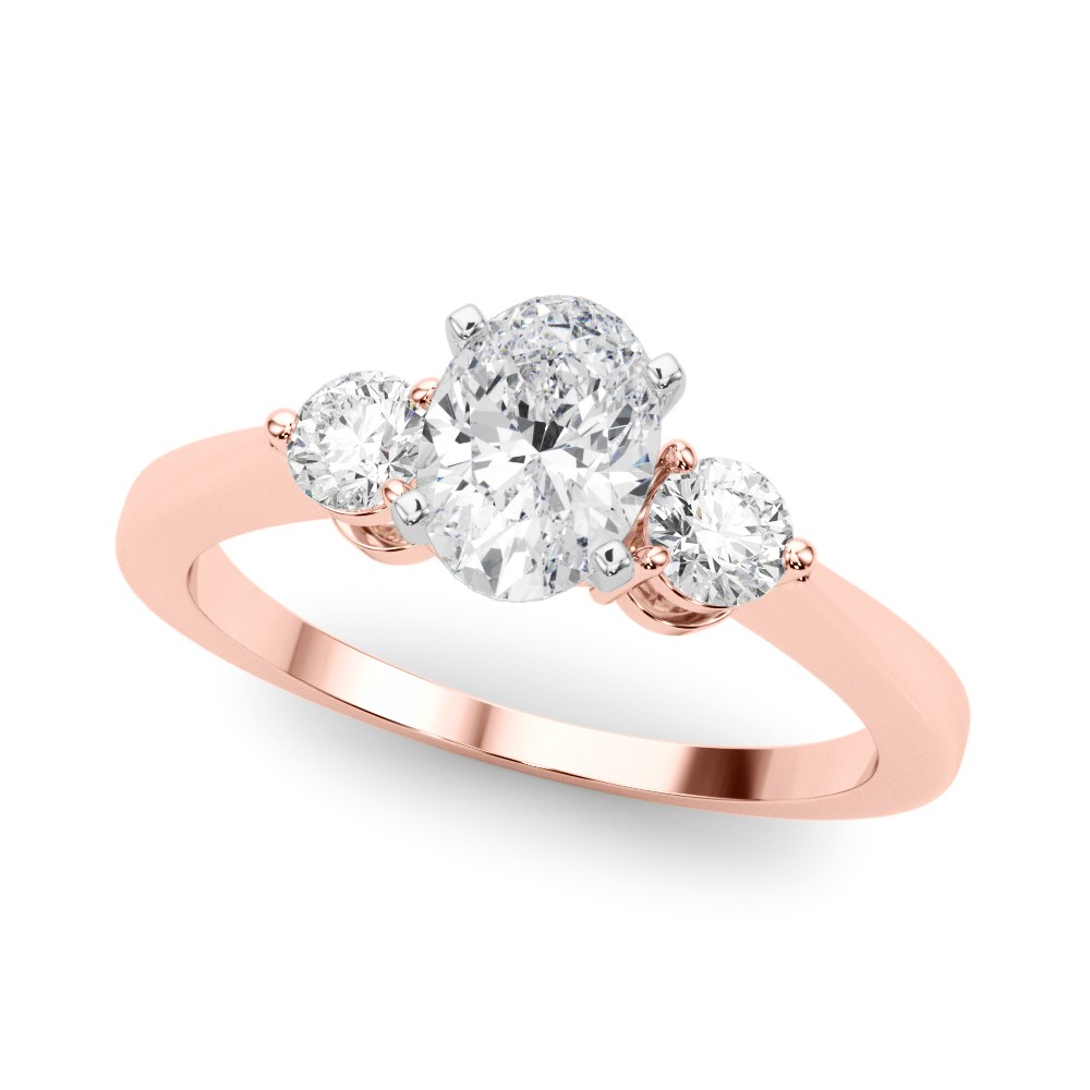 4 Prong Set Natural Diamond  Engagement Ring