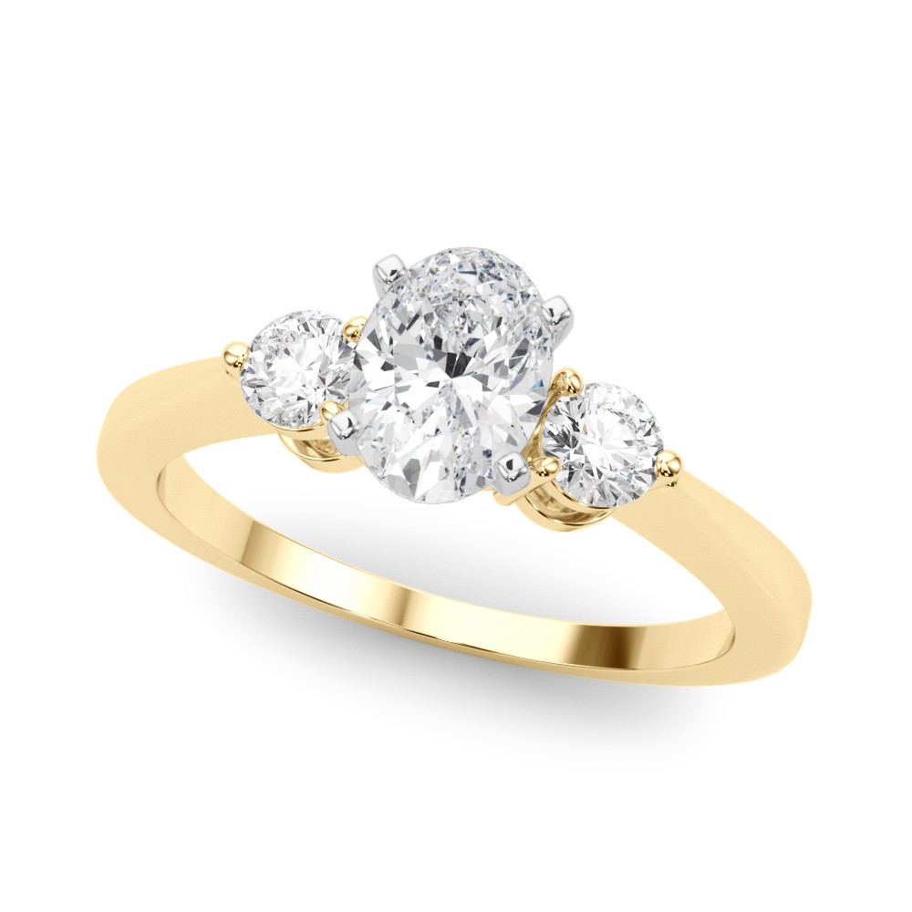 4 Prong Set Natural Diamond  Engagement Ring