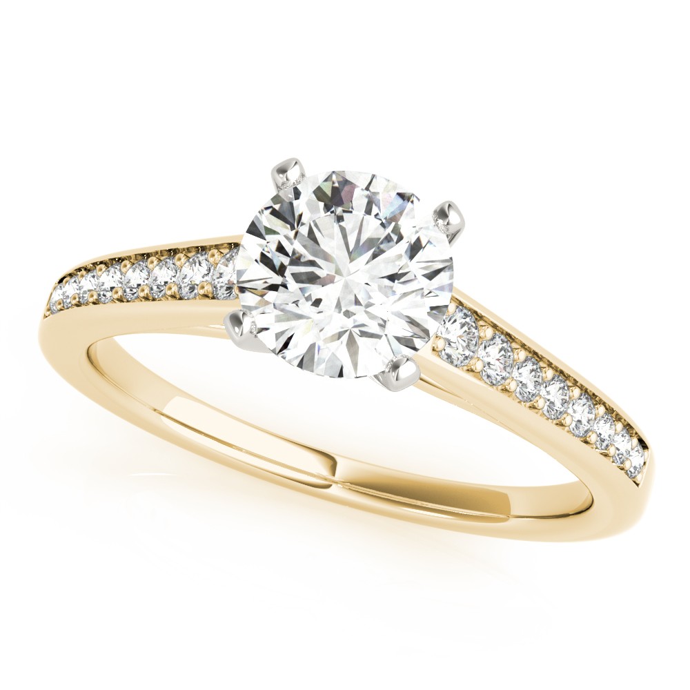 Zeva Lab-Created Diamond 4 Prong Setting  Engagement Ring