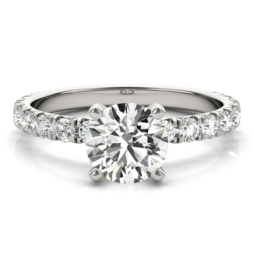 4 Prong Natural Diamond  Engagement Ring
