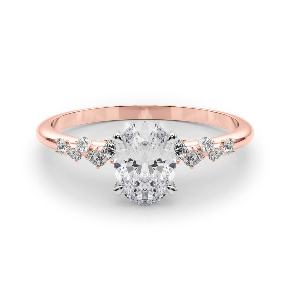 4 Prong Natural Diamond  Engagement Ring