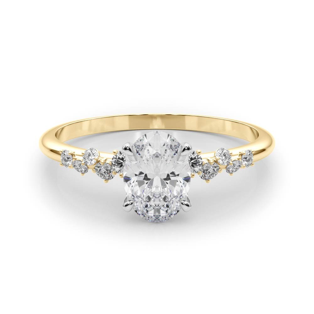 4 Prong Natural Diamond  Engagement Ring