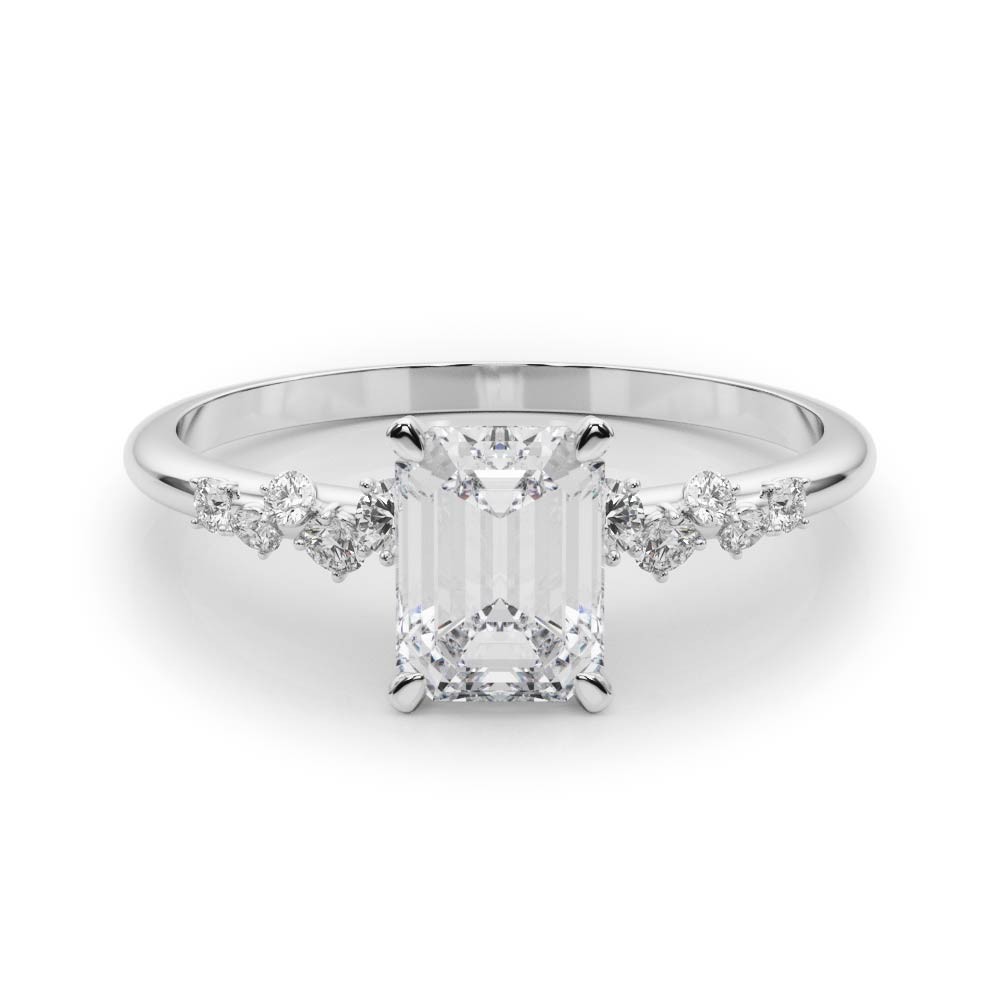 4 Prong Natural Diamond  Engagement Ring
