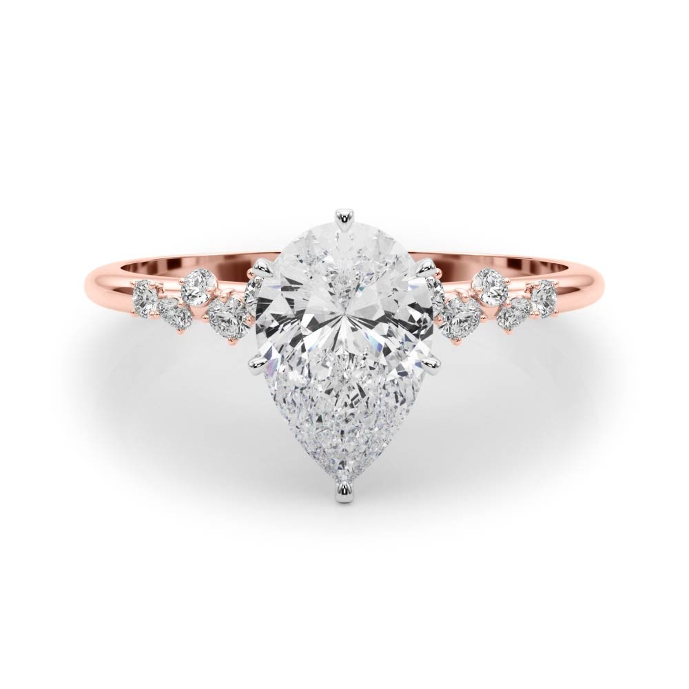 6 Prong Natural Diamond  Engagement Ring