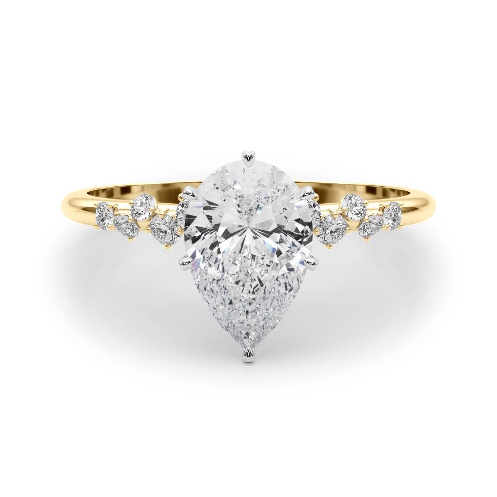 6 Prong Natural Diamond  Engagement Ring