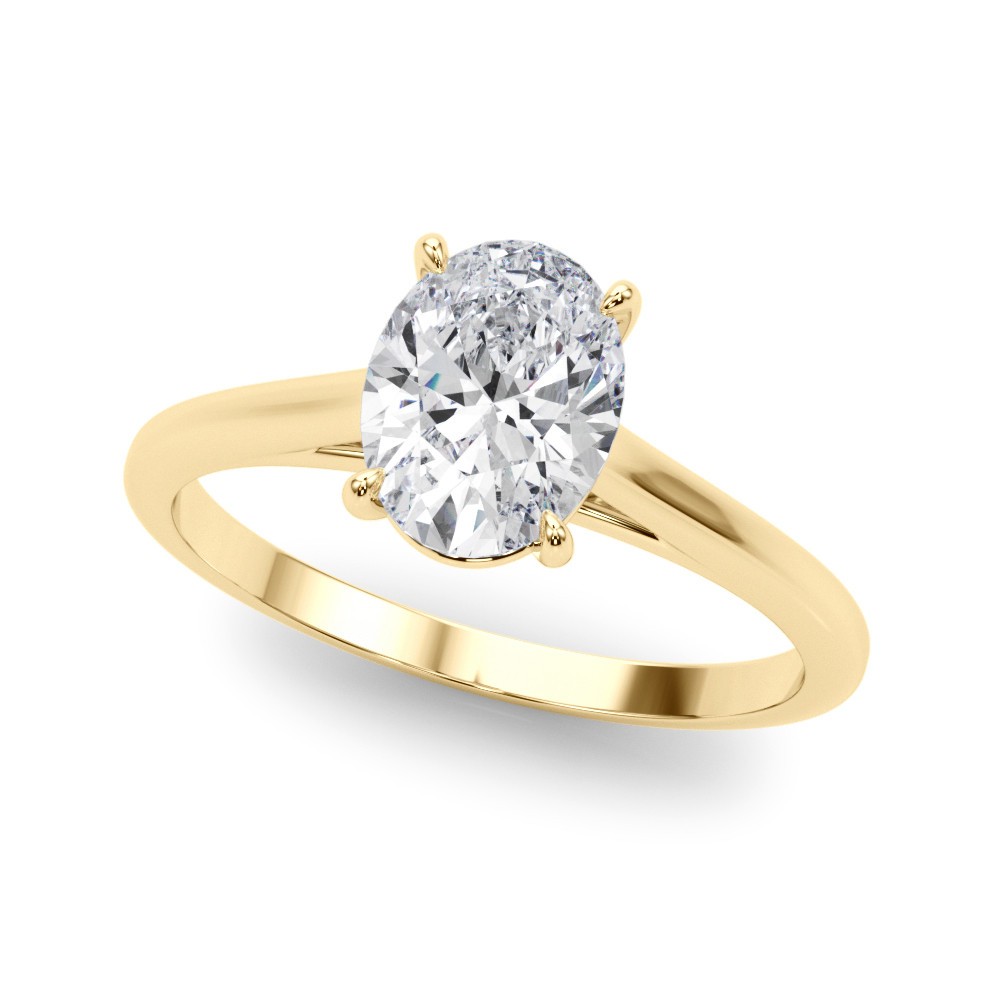 4 Prong Natural Diamond  Engagement Ring