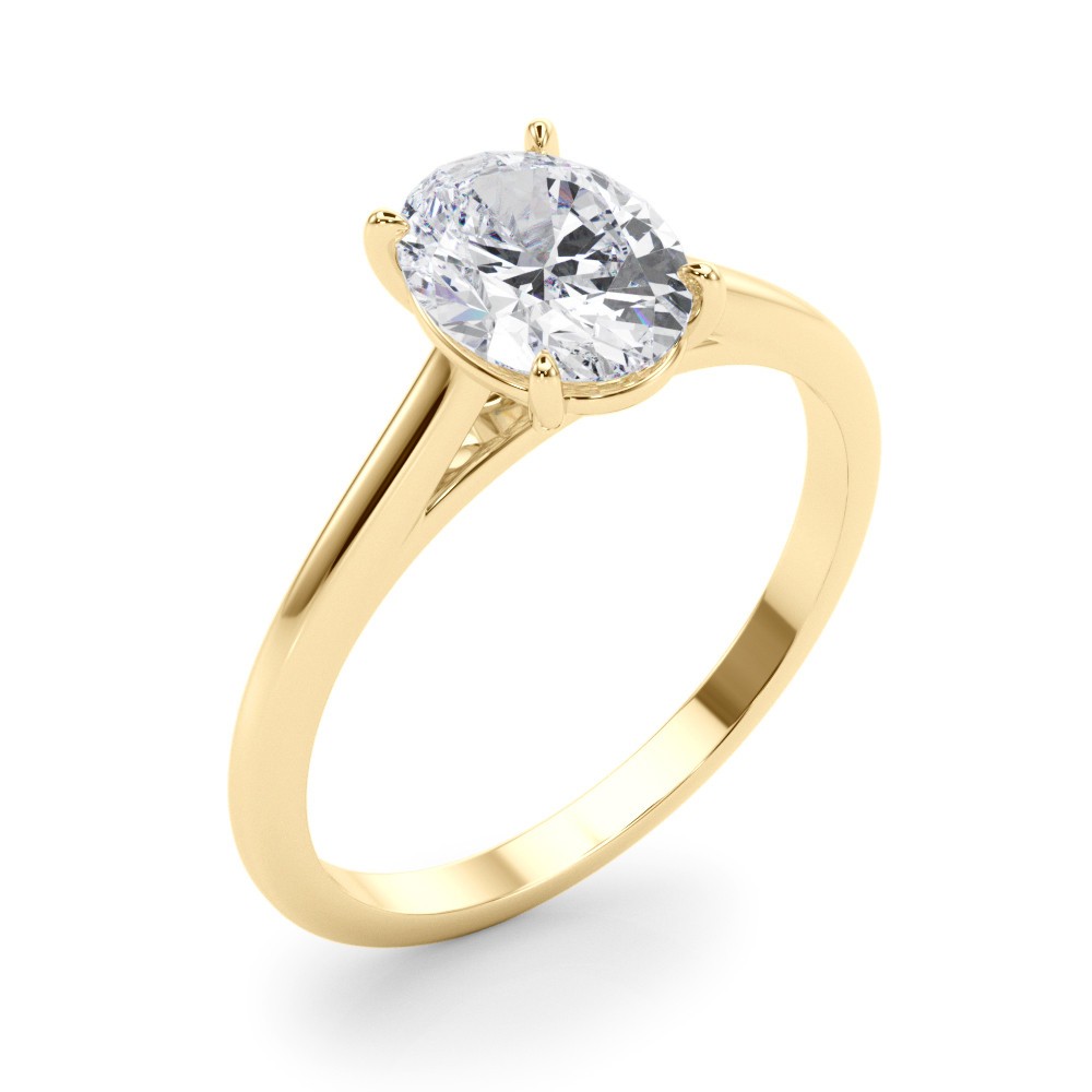 4 Prong Natural Diamond  Engagement Ring