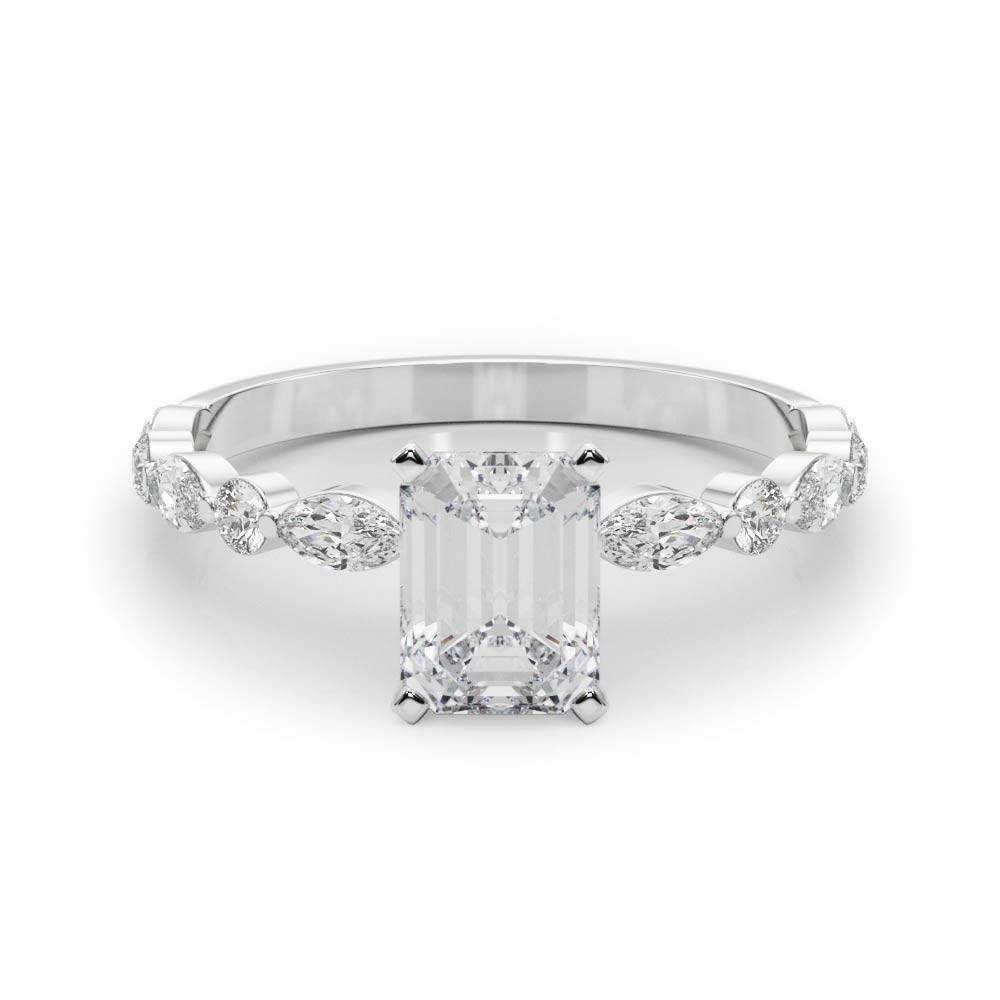 4 Prong Natural Diamond  Engagement Ring