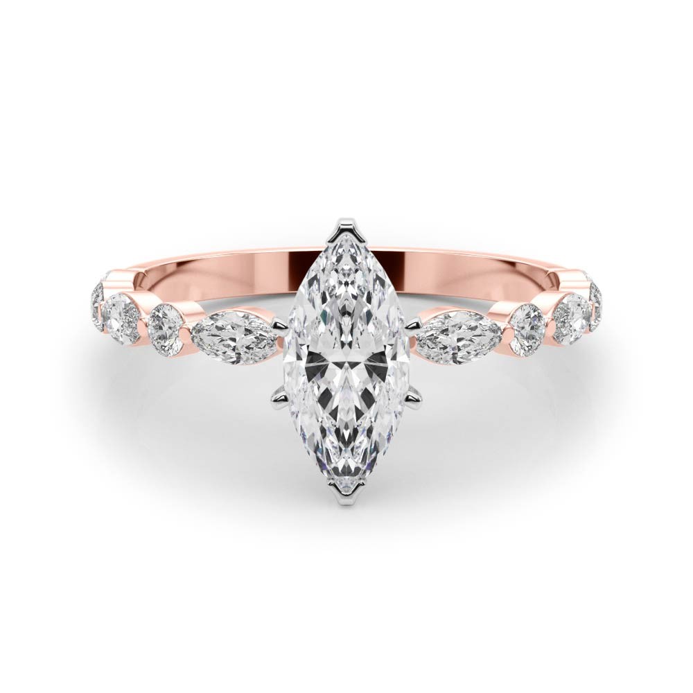 6 Prong Natural Diamond  Engagement Ring