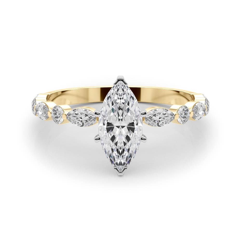 6 Prong Natural Diamond  Engagement Ring