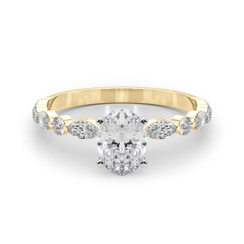4 Prong Natural Diamond  Engagement Ring