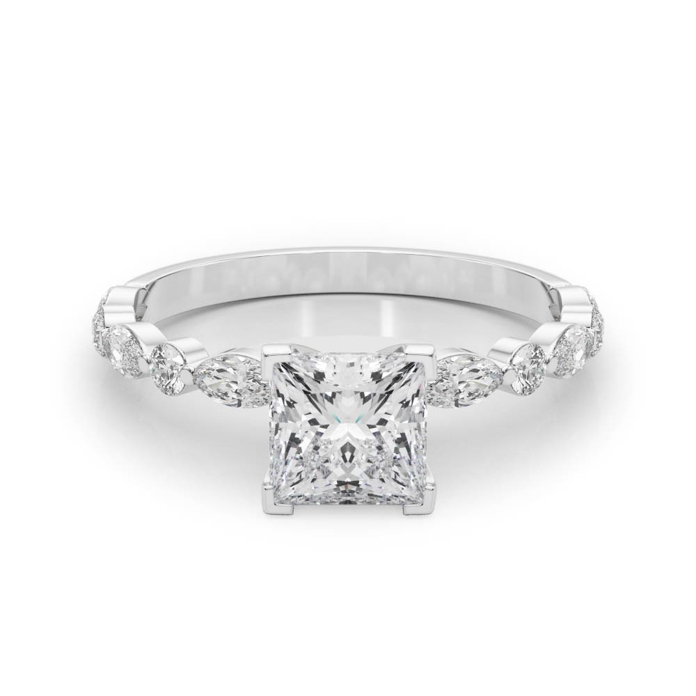 4 Prong Natural Diamond  Engagement Ring