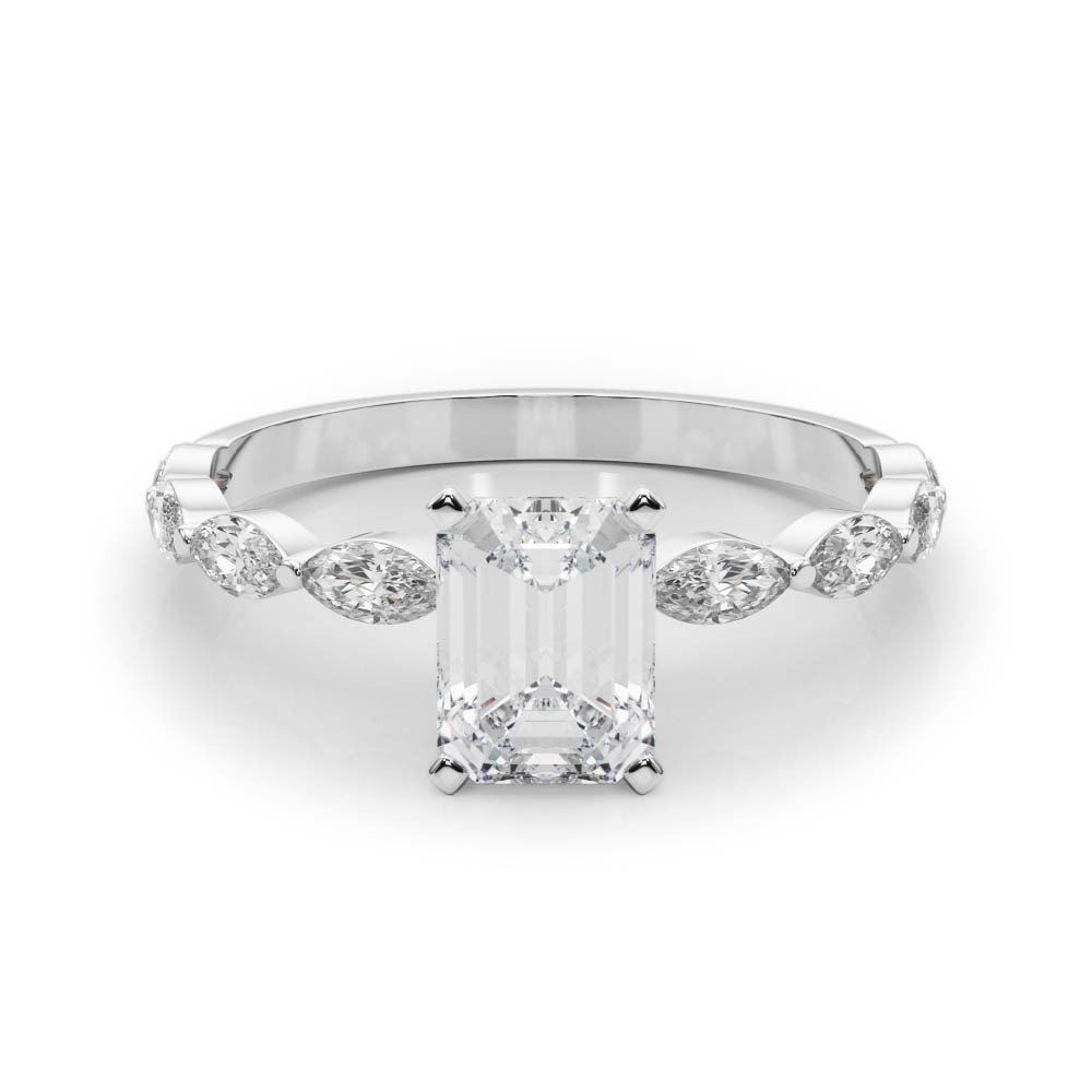 4 Prong Natural Diamond  Engagement Ring