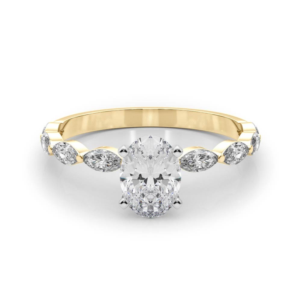 4 Prong Natural Diamond  Engagement Ring