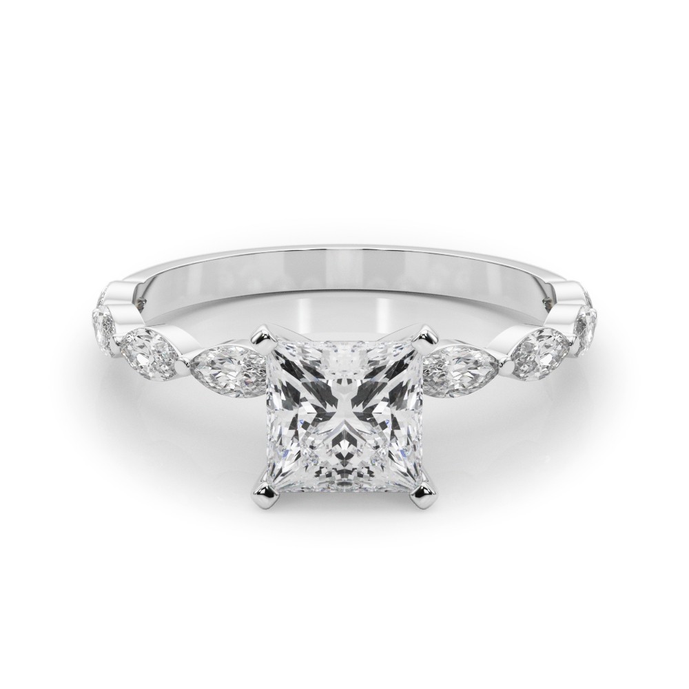4 Prong Natural Diamond  Engagement Ring