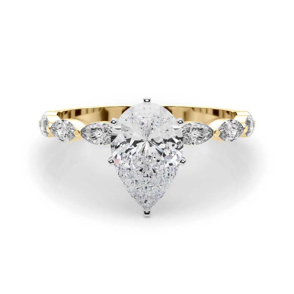 6 Prong Natural Diamond  Engagement Ring