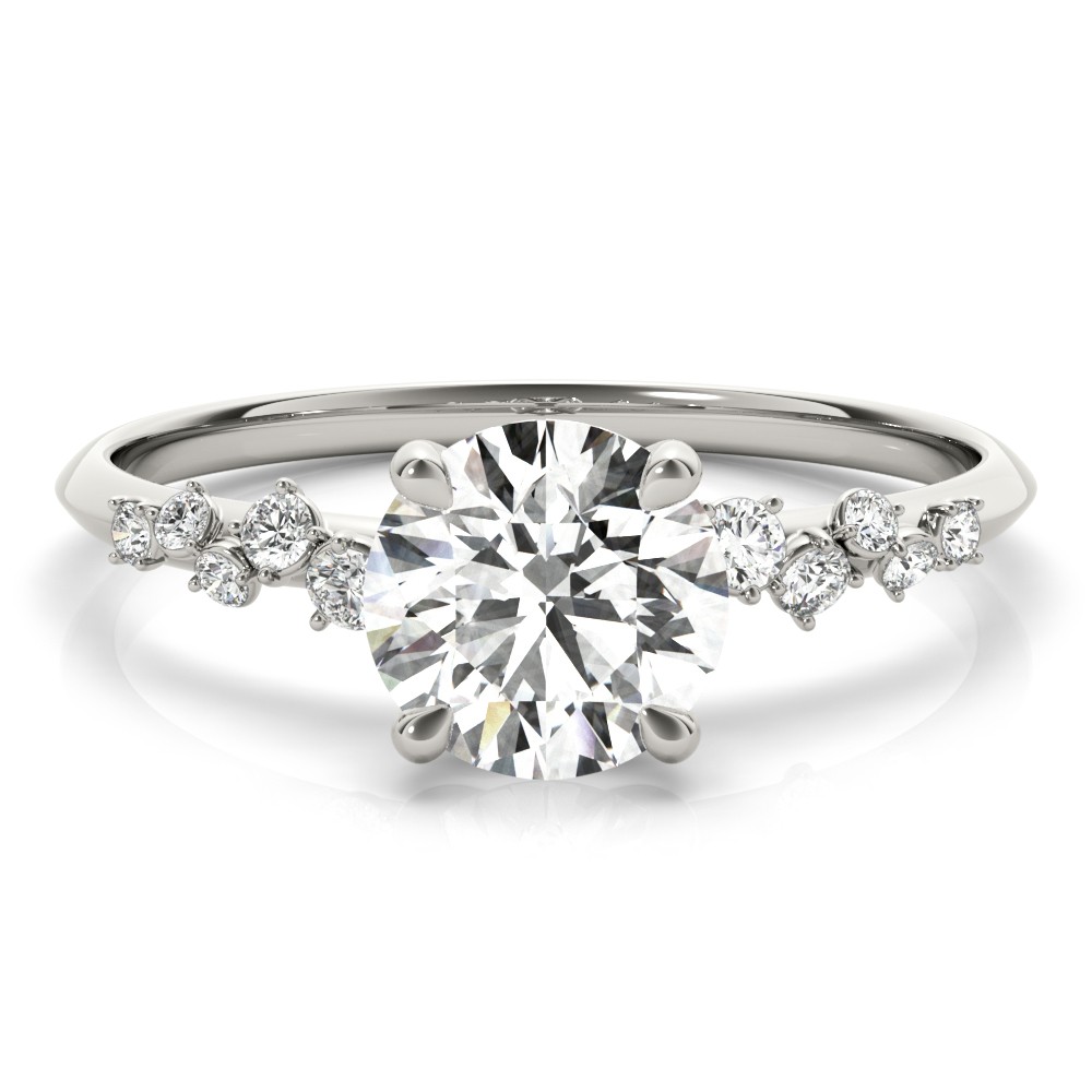 4 Prong Natural Diamond  Engagement Ring