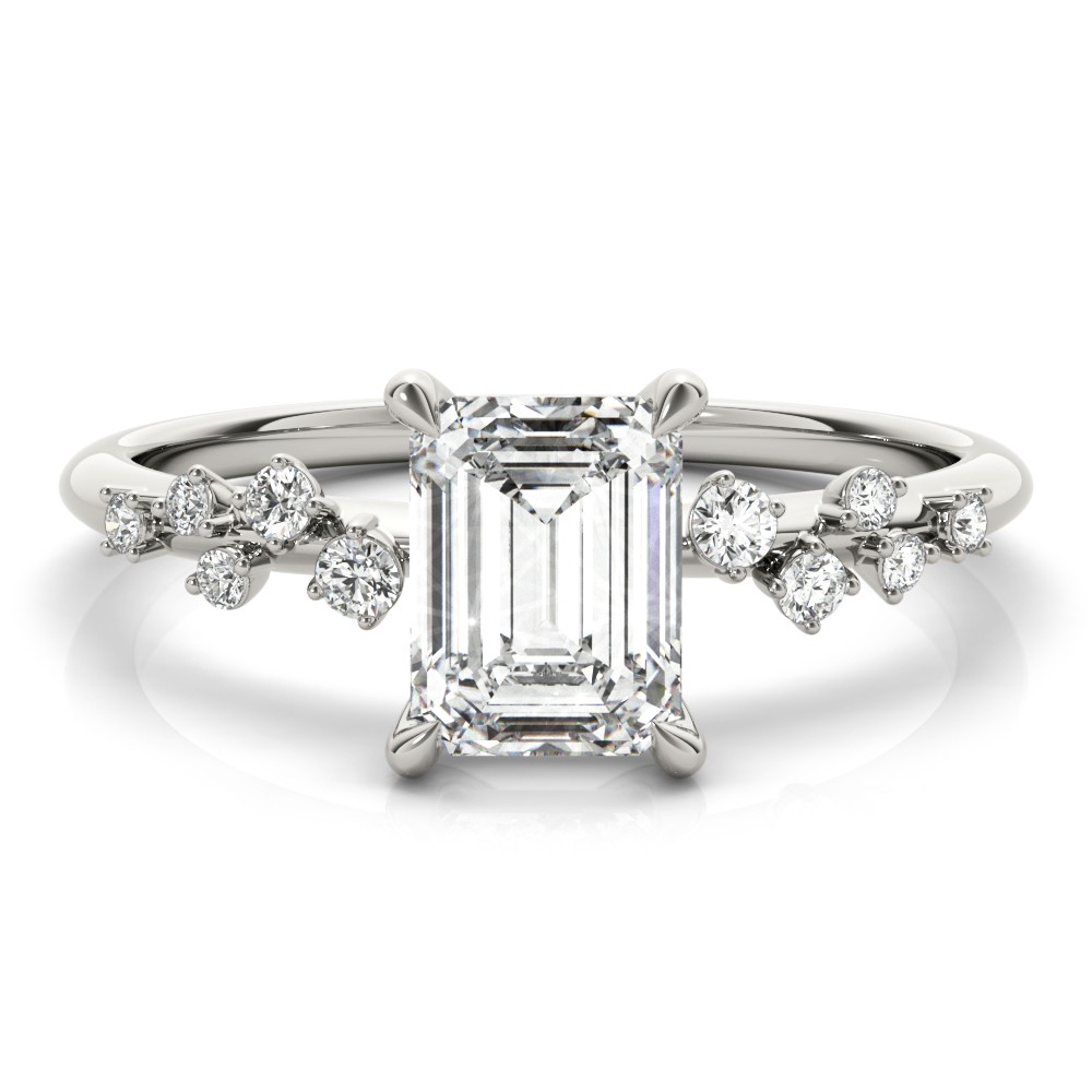 Pricilia Natural Diamond 4 Prong  Engagement Ring