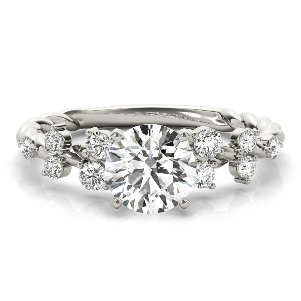 4 Prong Natural Diamond  Engagement Ring