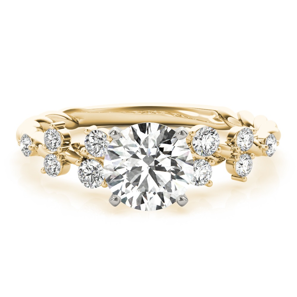 Zeona Natural Diamond 4 Prong  Engagement Ring