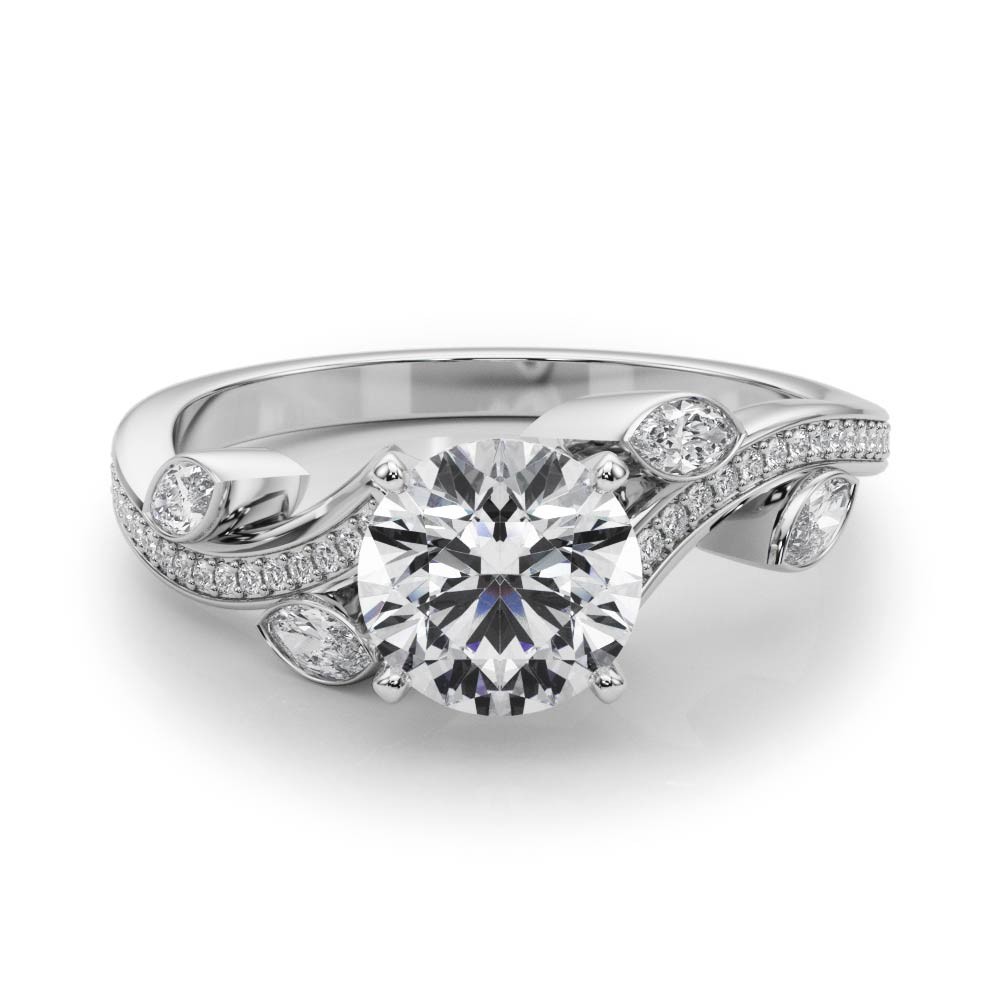 4 Prong Natural Diamond  Engagement Ring