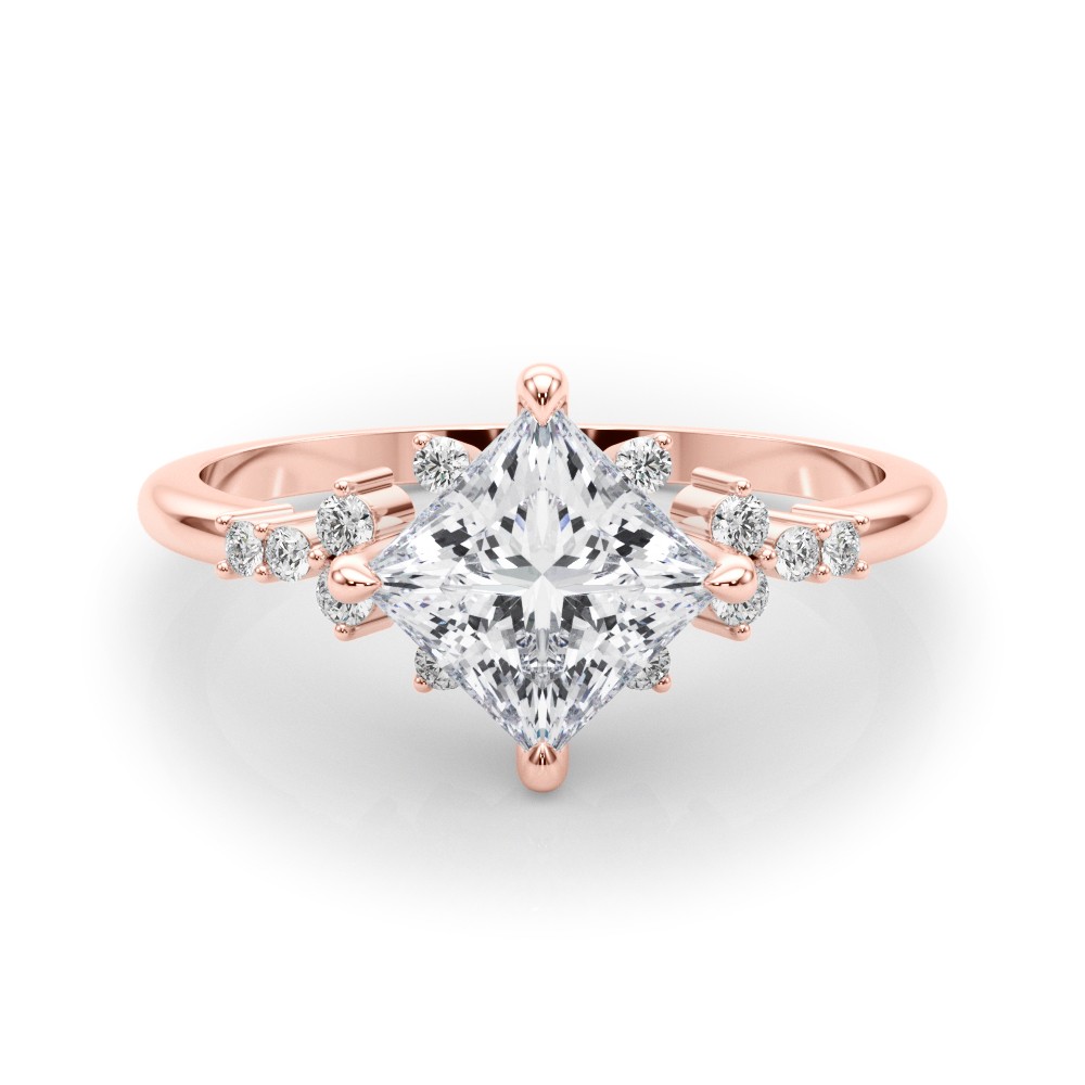 Praislin Natural Diamond 4 Prong  Engagement Ring