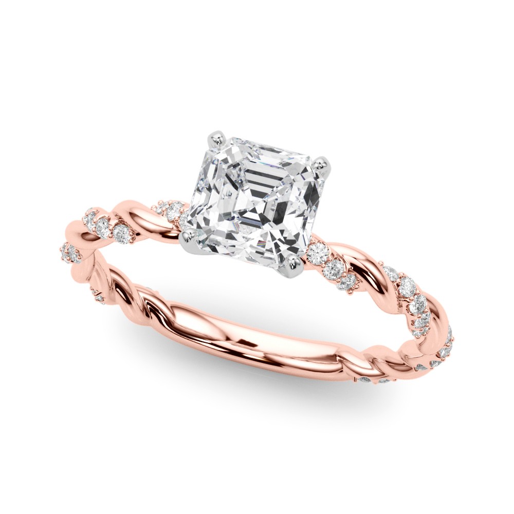 Zari Lab-Created Diamond 4 Prong Setting  Engagement Ring