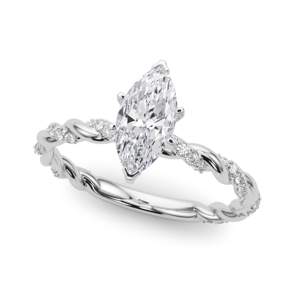 Zade Lab-Created Diamond 6 Prong Setting  Engagement Ring