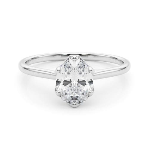 6 Prong Natural Diamond  Engagement Ring