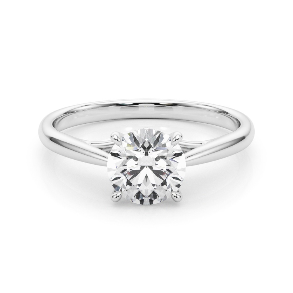 4 Prong Natural Diamond  Engagement Ring