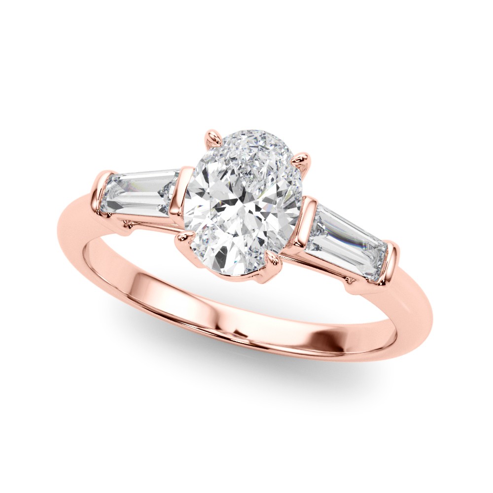 4 Prong Set Lab-Created Diamond  Engagement Ring