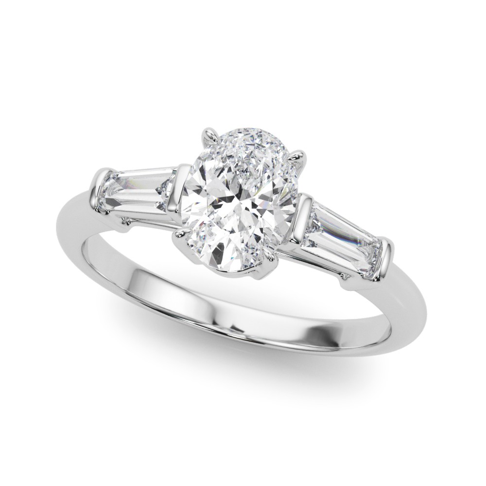 4 Prong Set Lab-Created Diamond  Engagement Ring