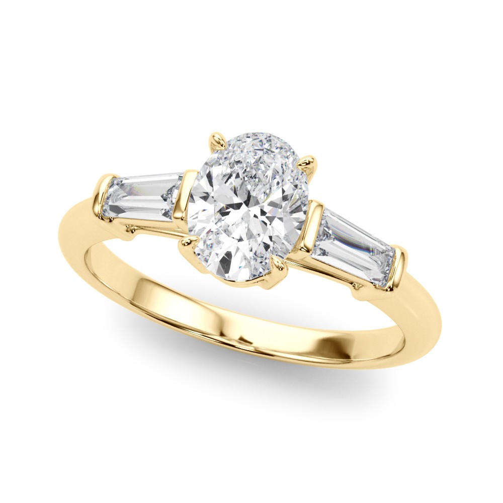 4 Prong Set Lab-Created Diamond  Engagement Ring