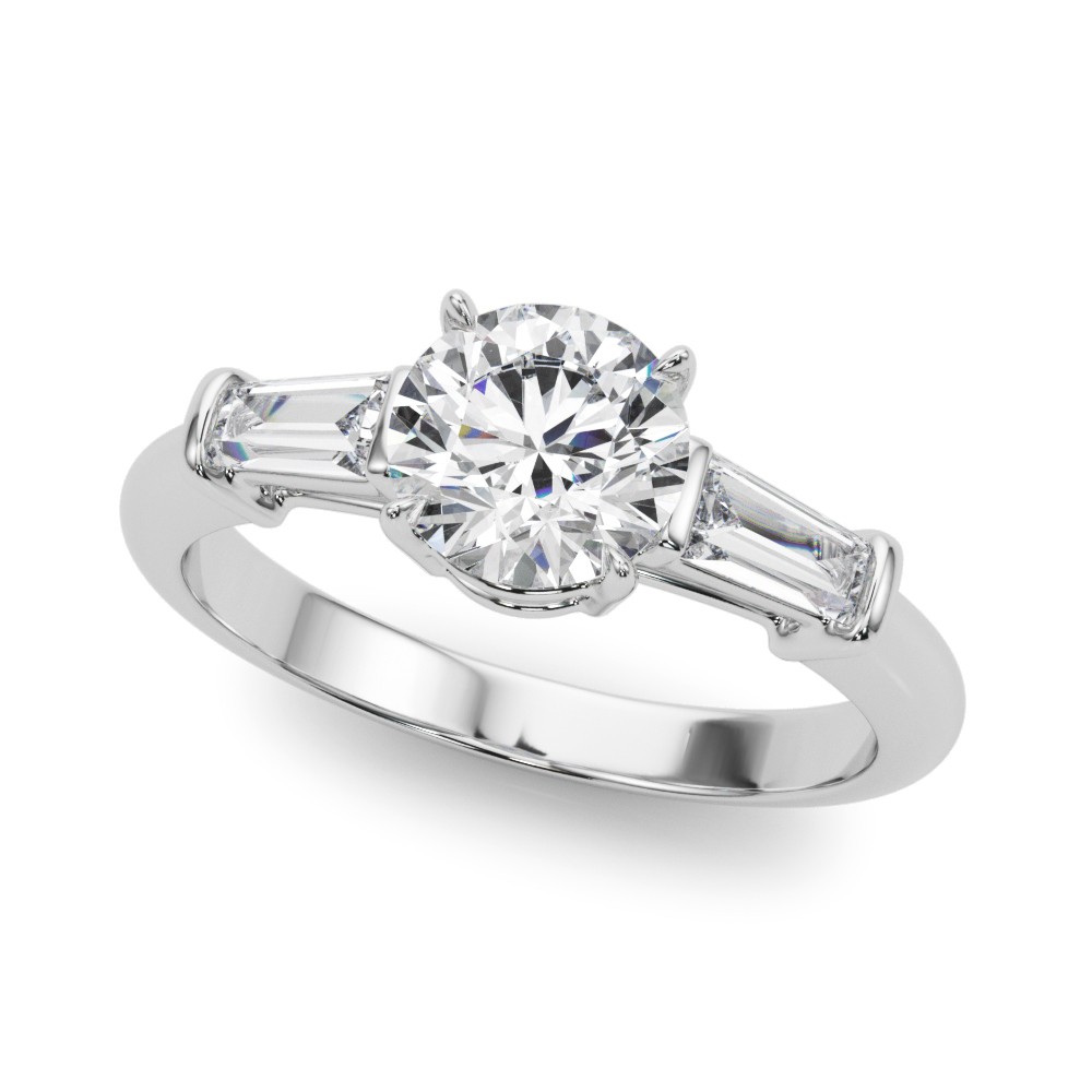 4 Prong Set Lab-Created Diamond  Engagement Ring