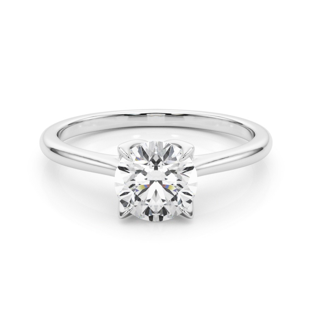 4 Prong Natural Diamond  Engagement Ring