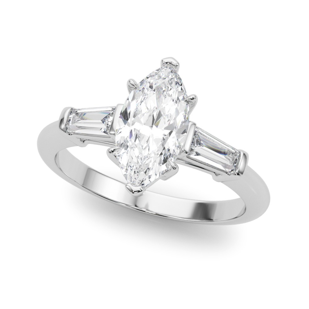 Prong Set Lab-Created Diamond  Engagement Ring