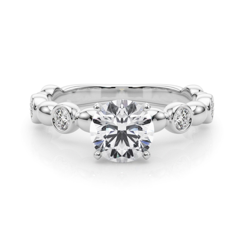 4 Prong Natural Diamond  Engagement Ring